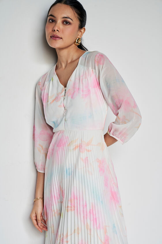 Candyfloss Pleated Dress, Pink, image 2